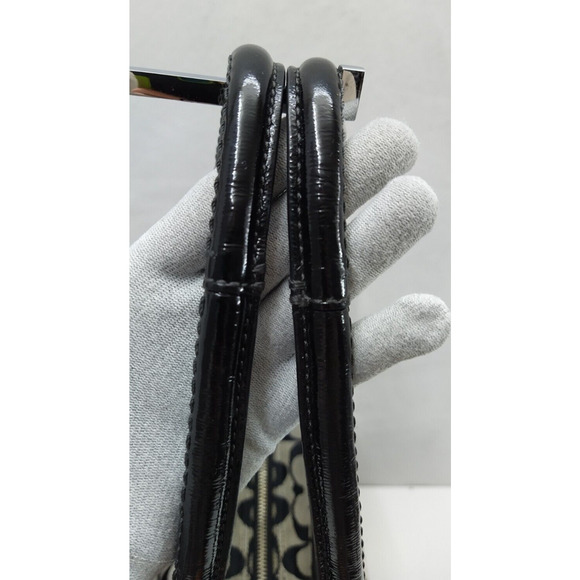 Coach Bleecker Signature Black Canvas Leather Trim Top Handle Tote Shoulder Bag - Picture 6 of 15